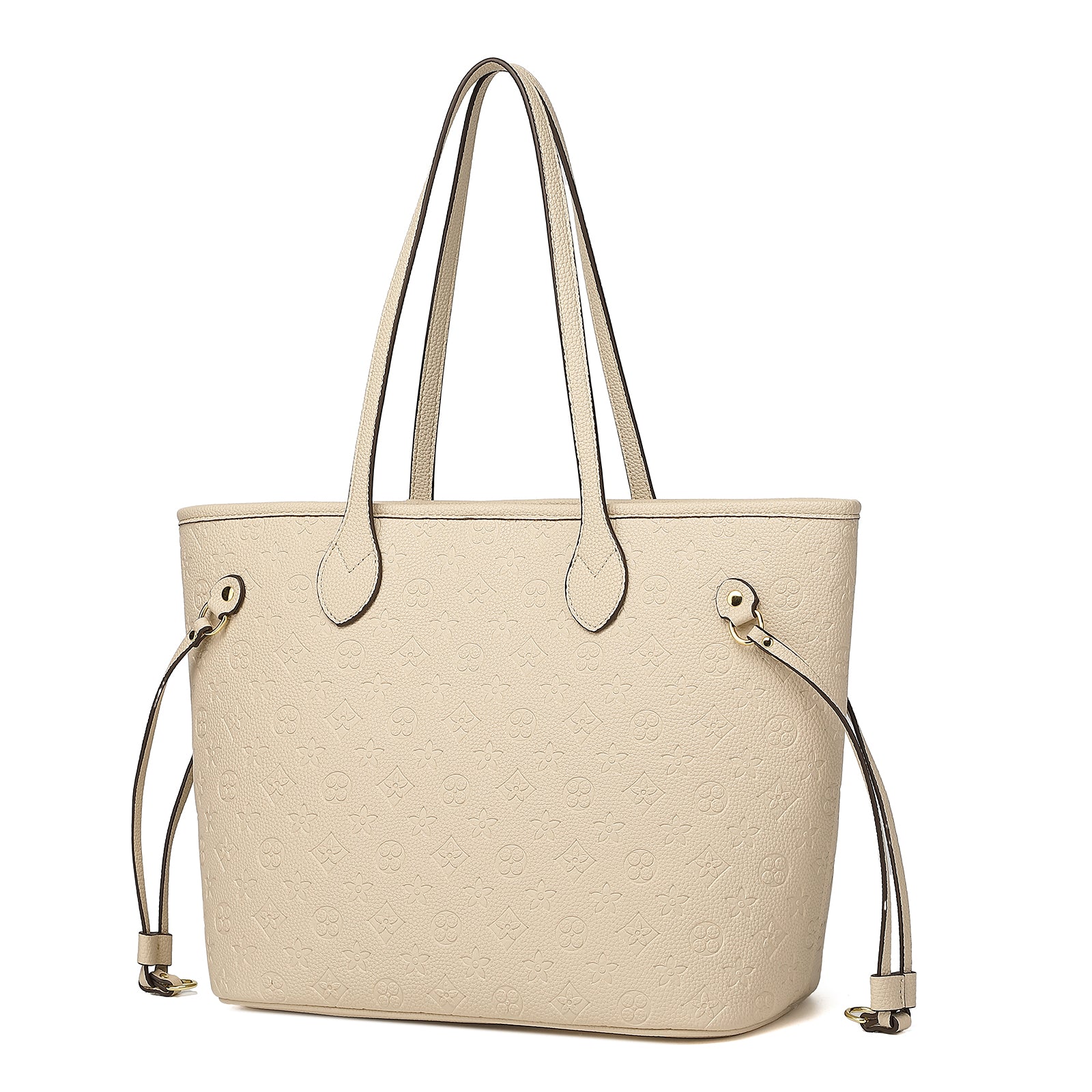 MilaKate Embossed Shoulder Handbag with Wallet, Designer-Inspired Tote.